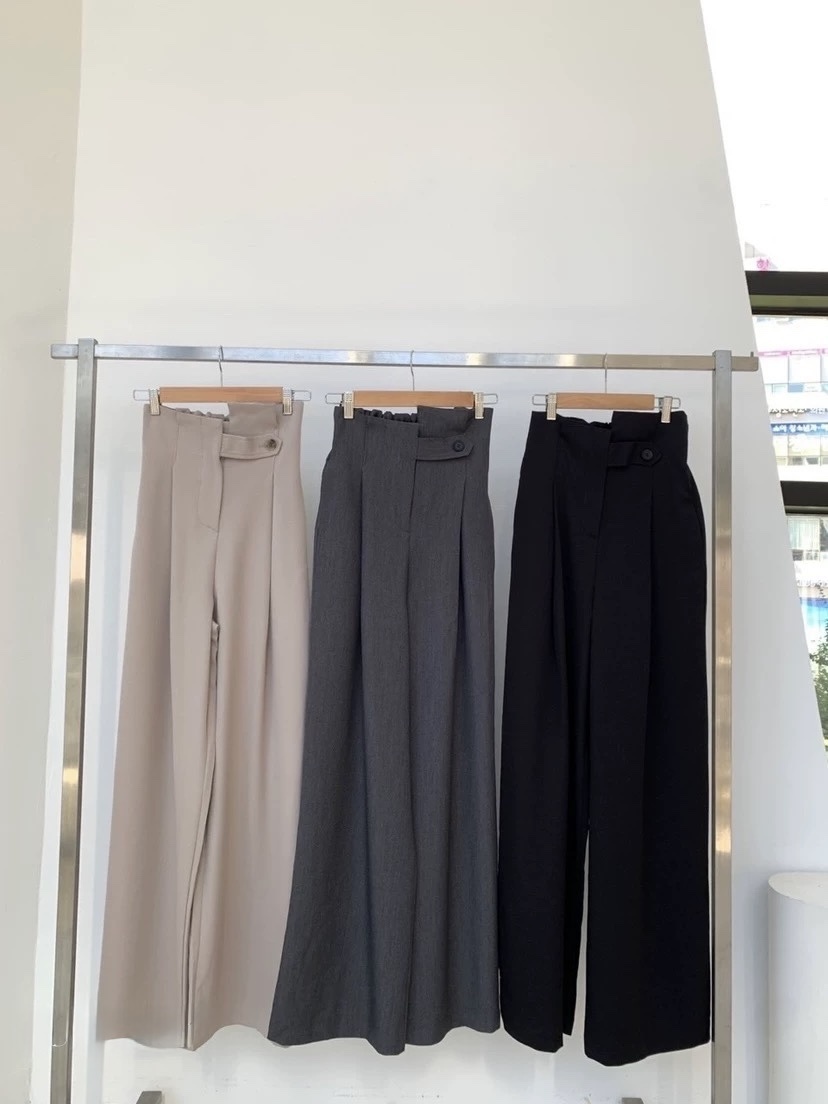 386 正韓超美造型褲頭顯瘦寬褲