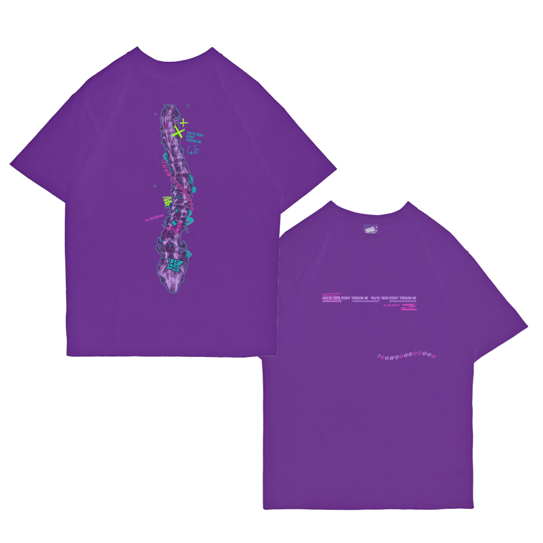 小踢Teewee_裸照Tee（黑、紫）