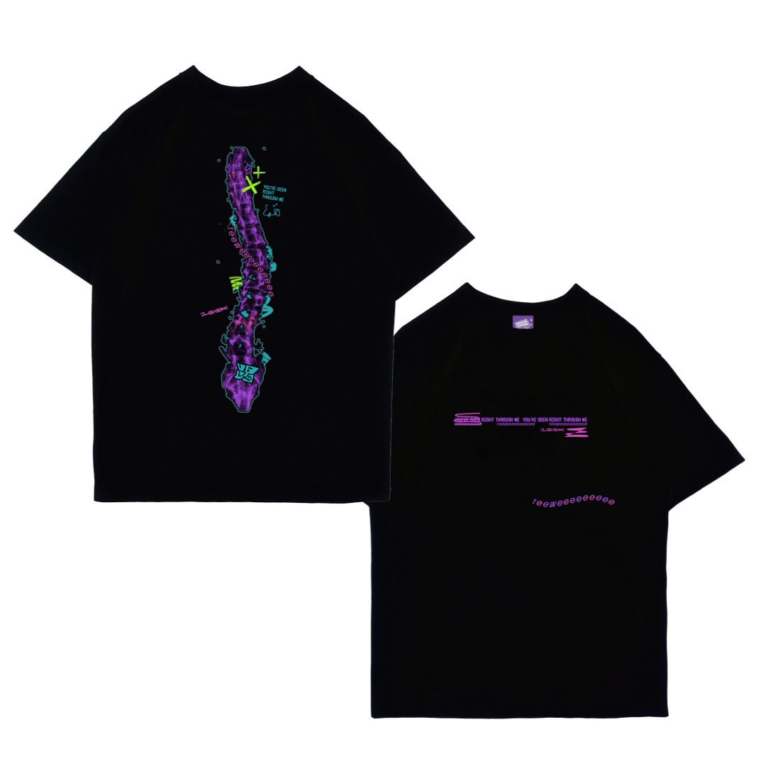 小踢Teewee_裸照Tee（黑、紫）