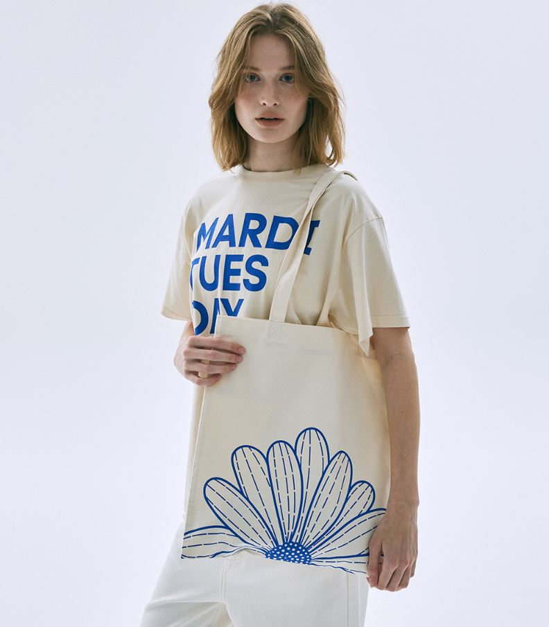 【韓國預購】AKR111248 MARDI CANVAS BAG FLOWER DU MARDI 帆布包