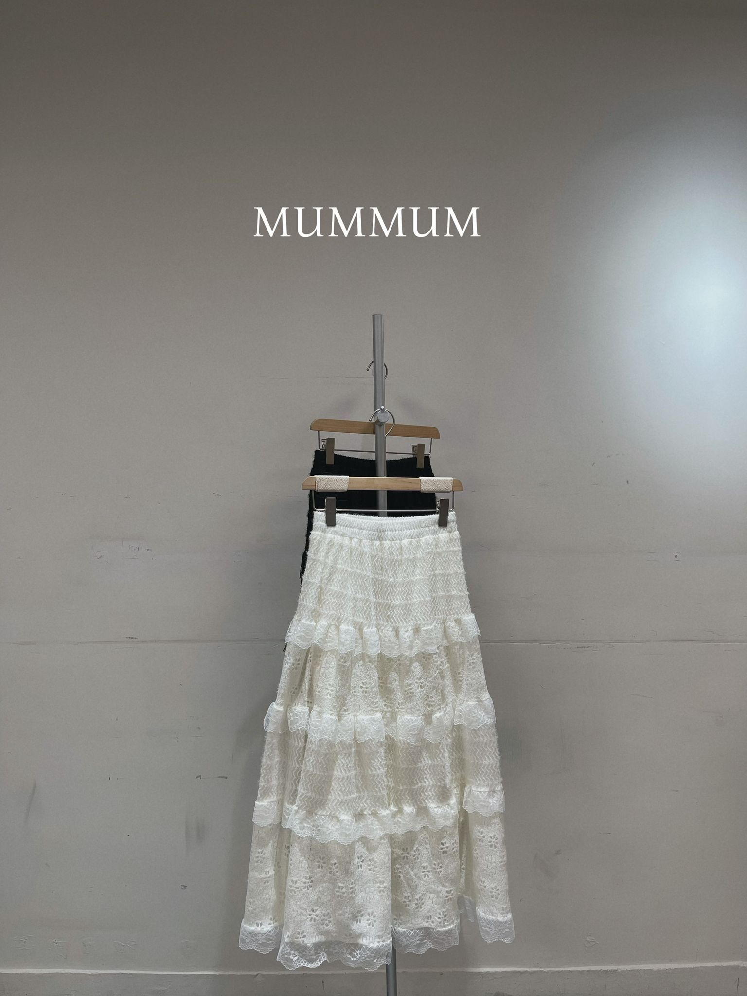 03608a/毛毛感蕾絲邊層疊蛋糕裙 26-44/44/35