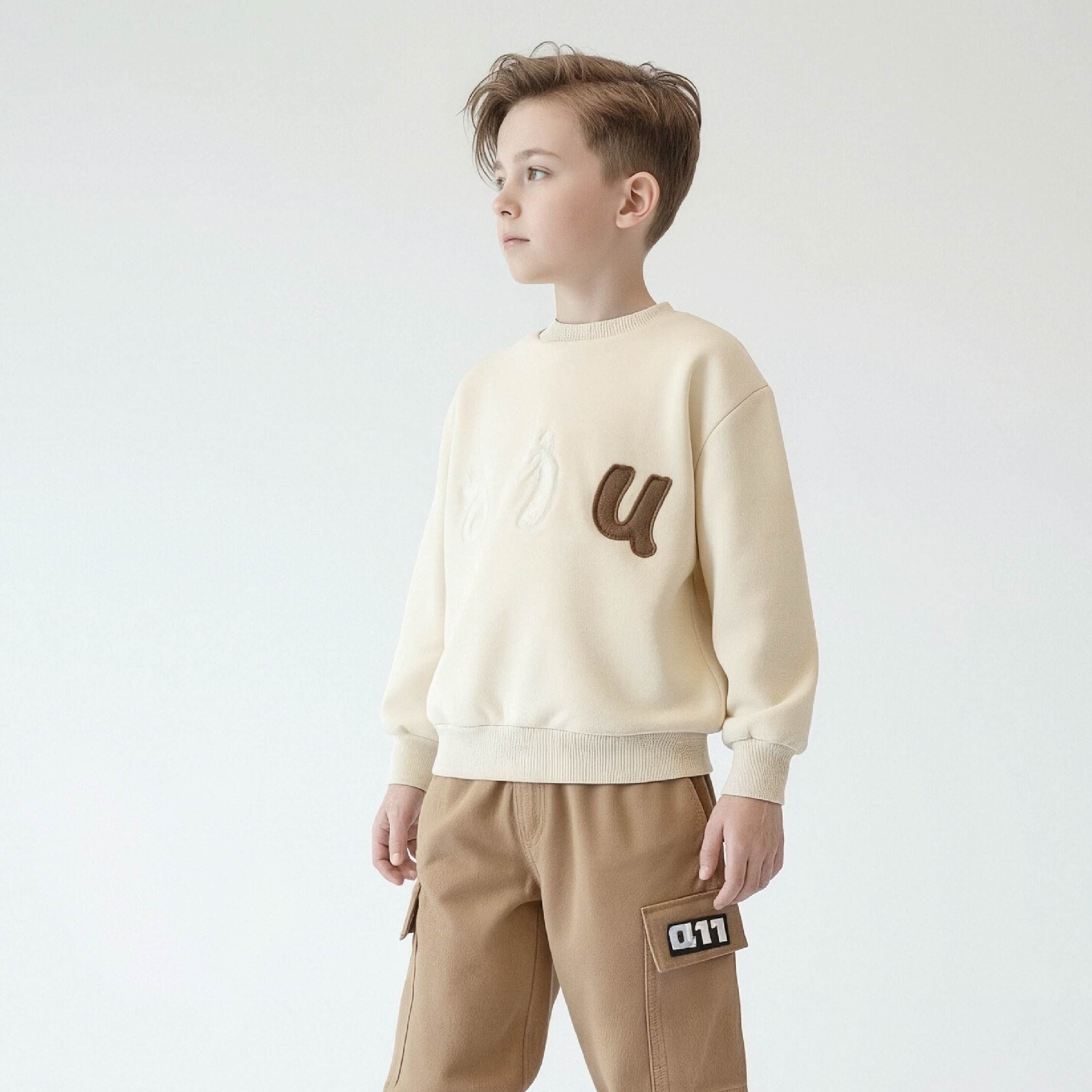 【H35759】質感立體字母拼貼設計上衣＊二色