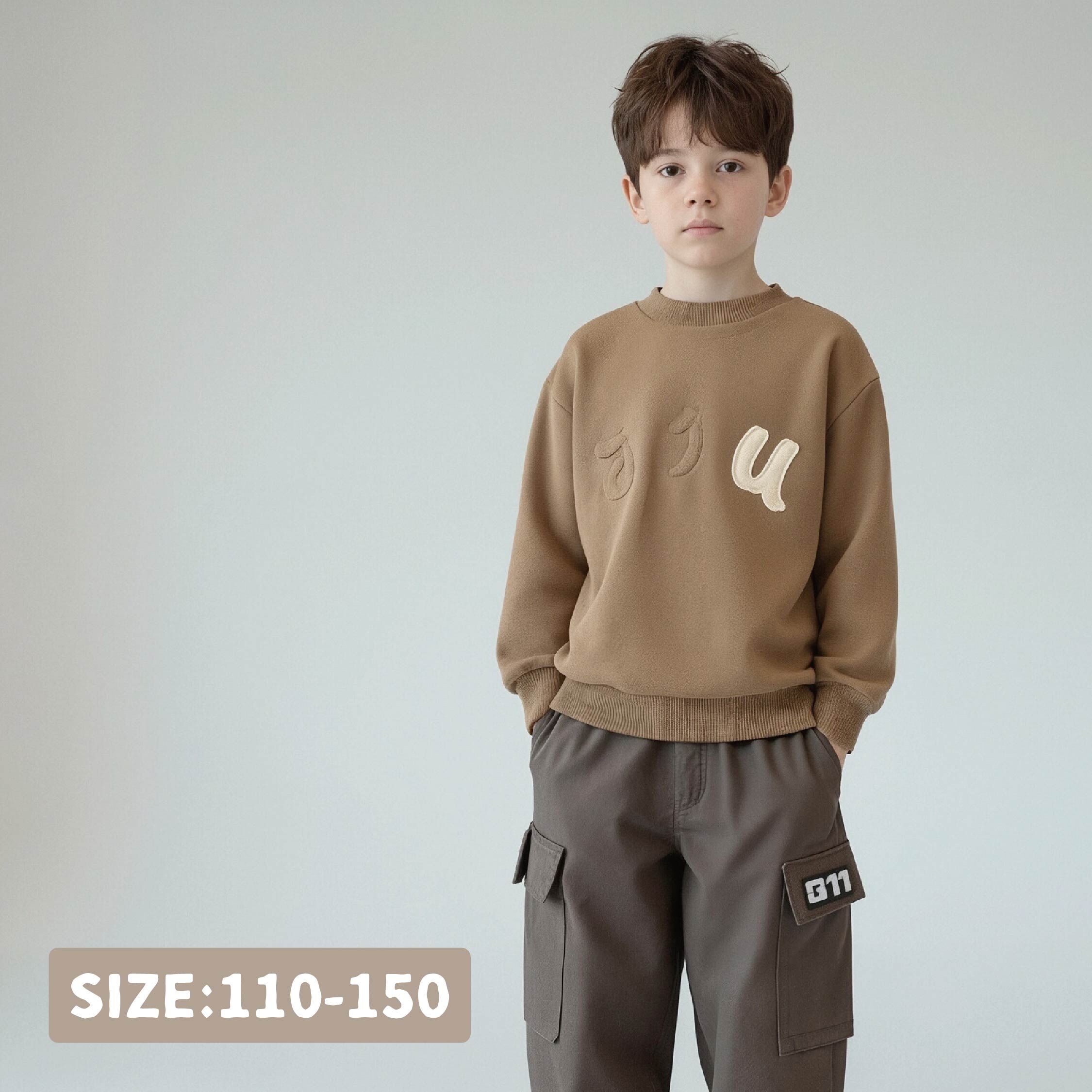 【H35759】質感立體字母拼貼設計上衣＊二色