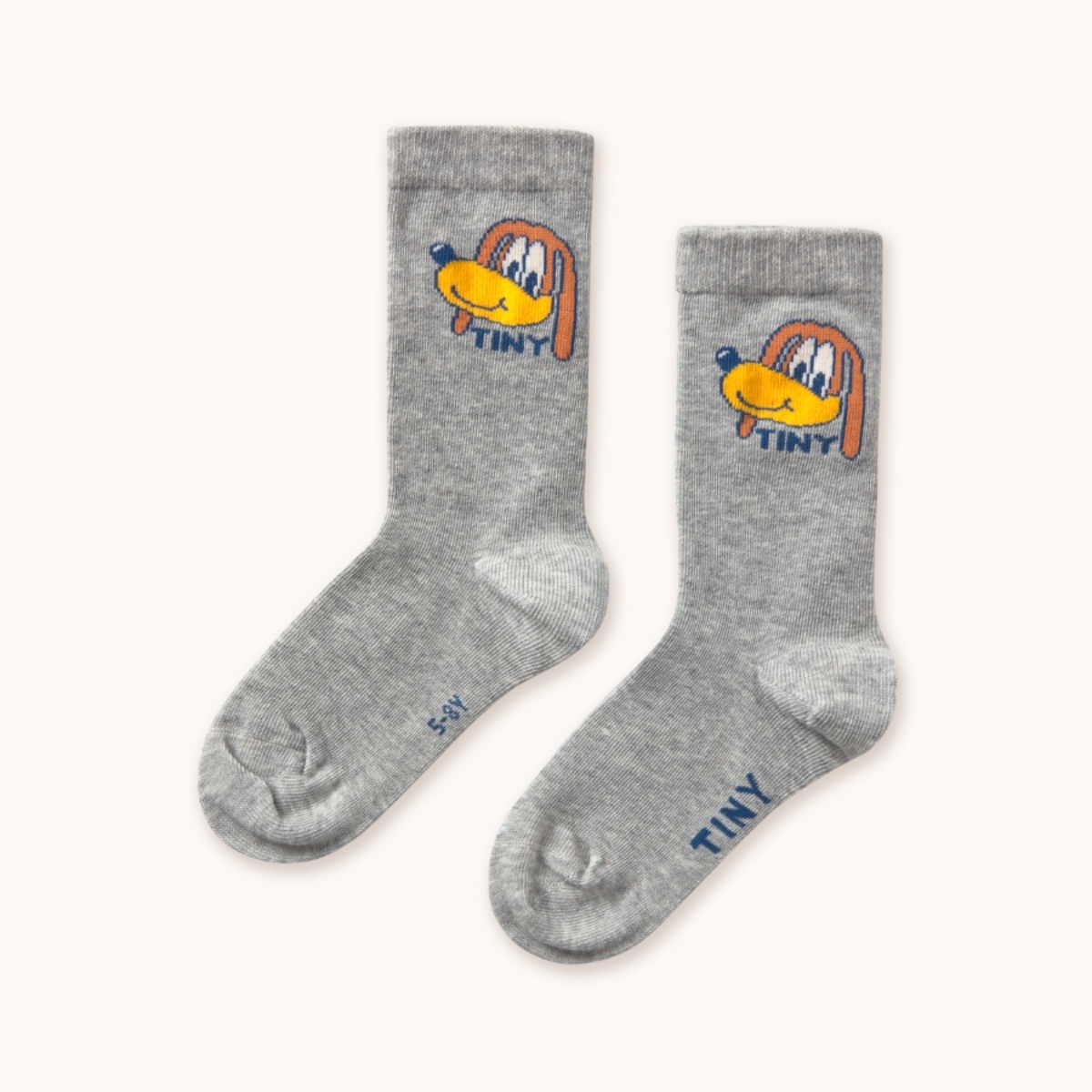 TINYCOTTONS 俏皮小狗中筒襪 DOG MEDIUM SOCKS - medium grey heather