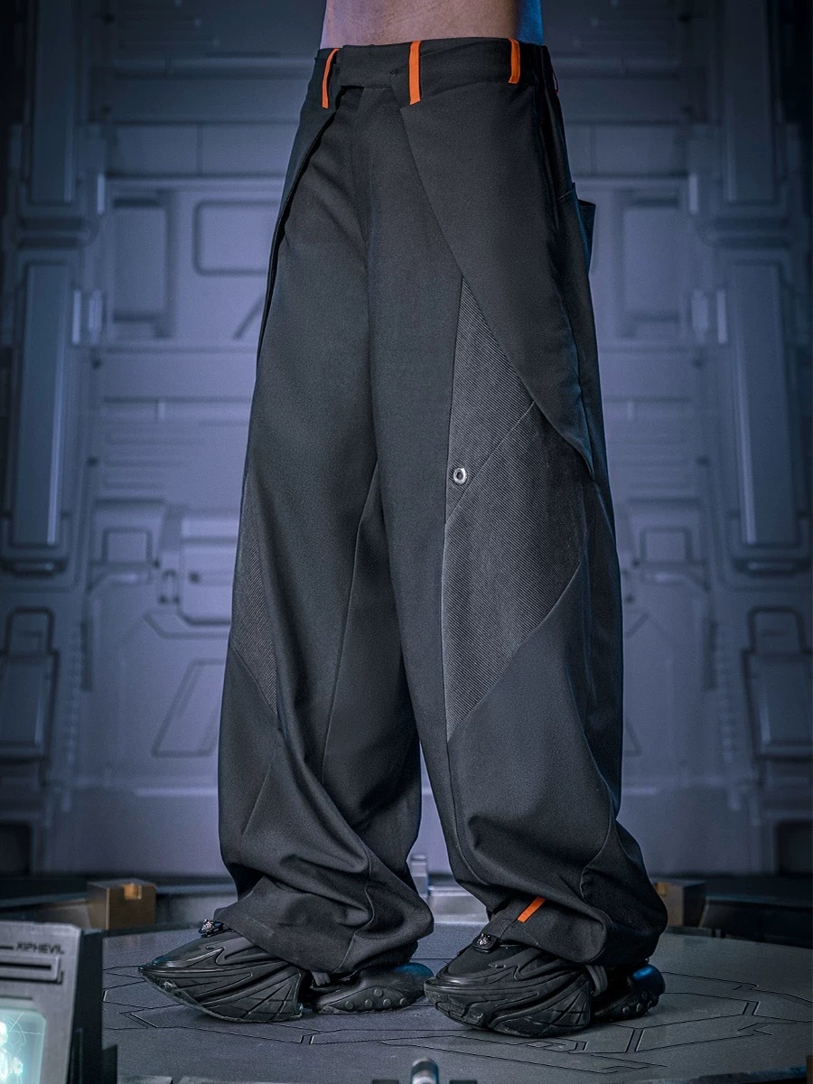 不作惡「無形長褲」賽博龐克新中式國風高街寬鬆休閒百搭通勤長褲