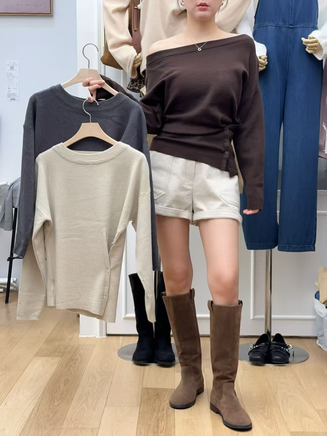 RF5246 側扣彈性上衣