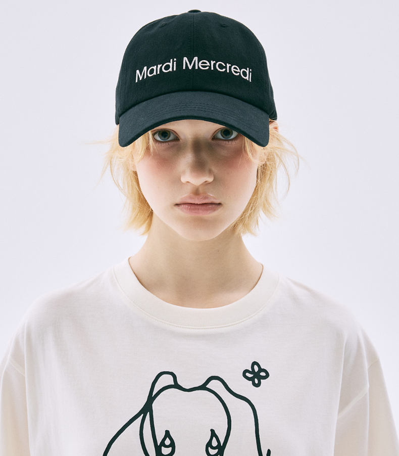 【韓國預購】AKR111249 MARDI CAP MARDI MERCREDI LOGO 刺繡款帽子