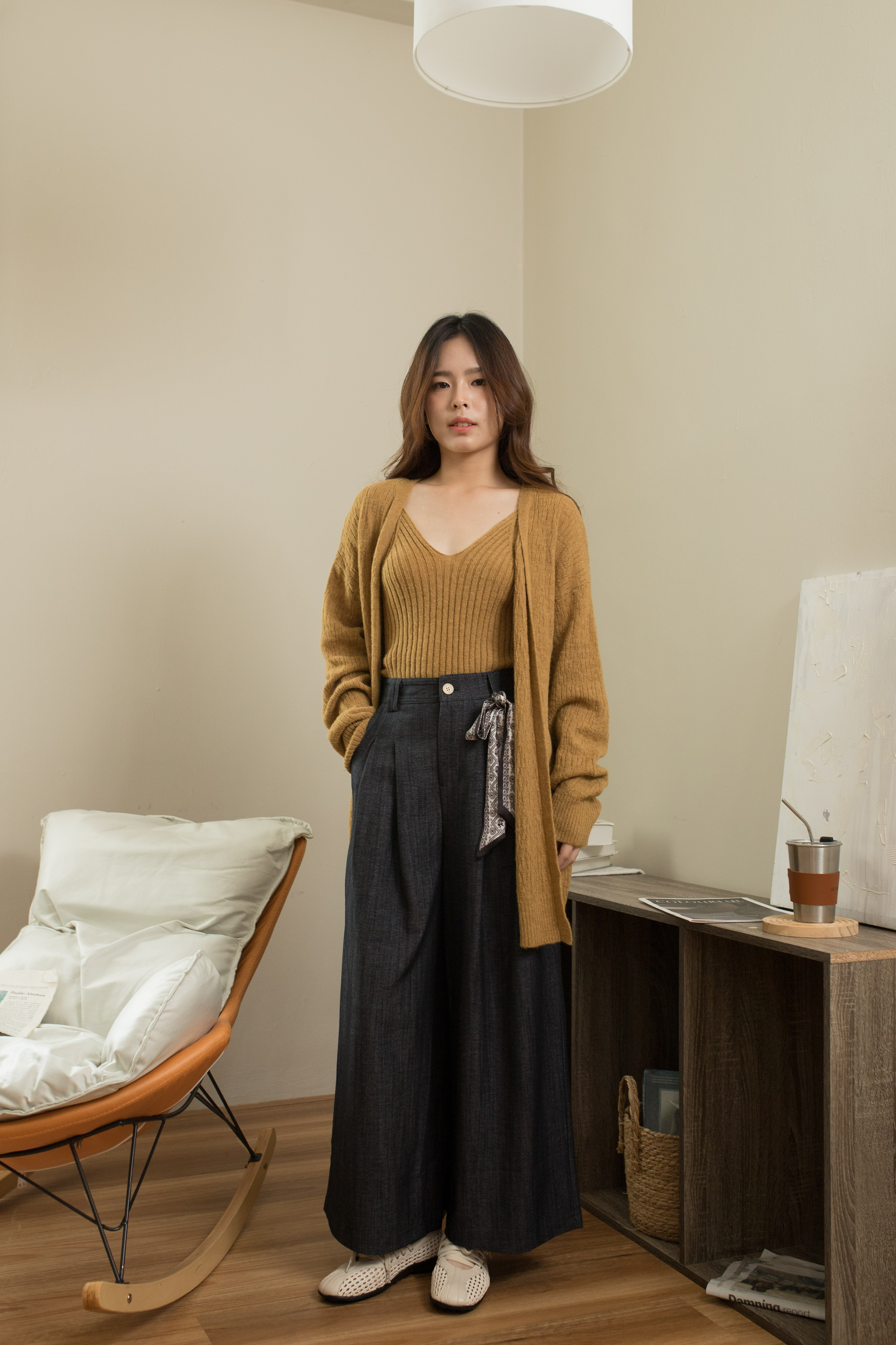 Brella 2pcs Knit Cardigan Mustard -2550KLMUS