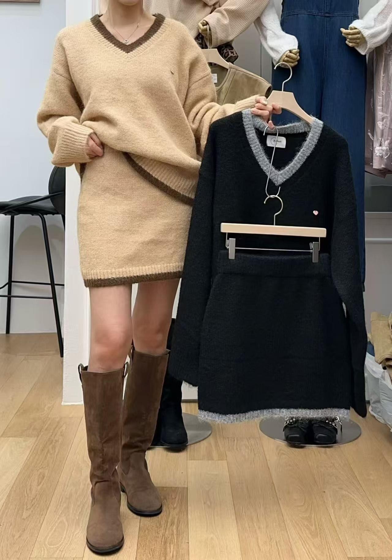 RF5249 針織毛衣短裙套裝