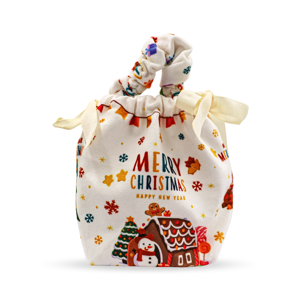 O'WELL 平安祝福聖誕束口收納袋-多款可選 聖誕老人/聖誕雪人