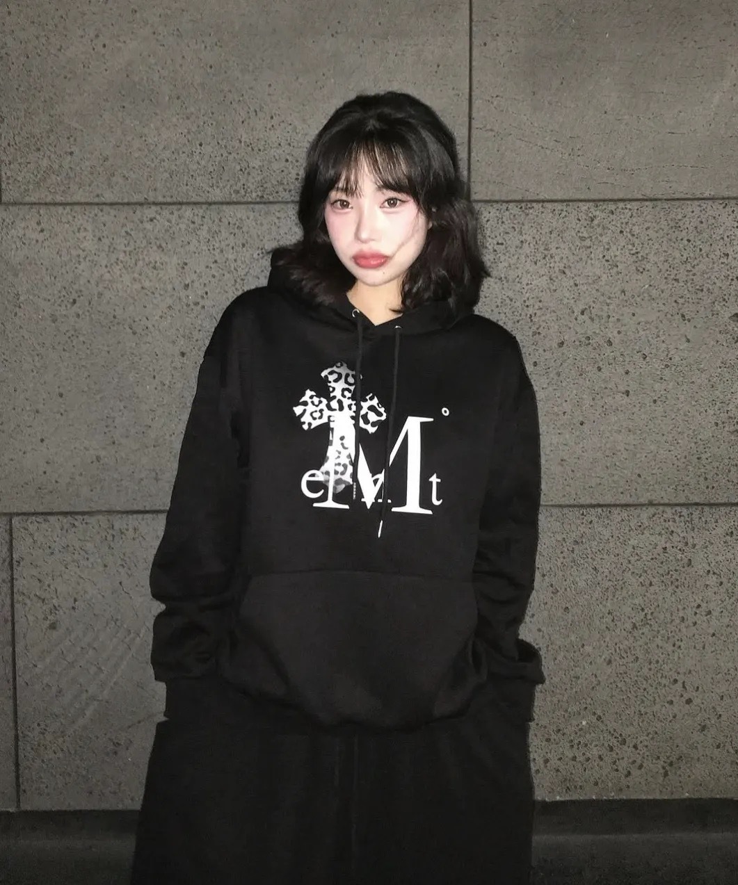 韓國限定🇰🇷 MUCENT SAHARA GRADATION LEOPARD CROSS HOOD T 十字架 豹紋 抽繩帽T 長袖 / 預購