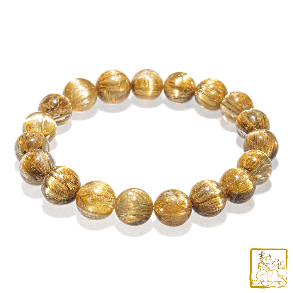 頂級鈦晶手珠 11mm 富貴吉祥