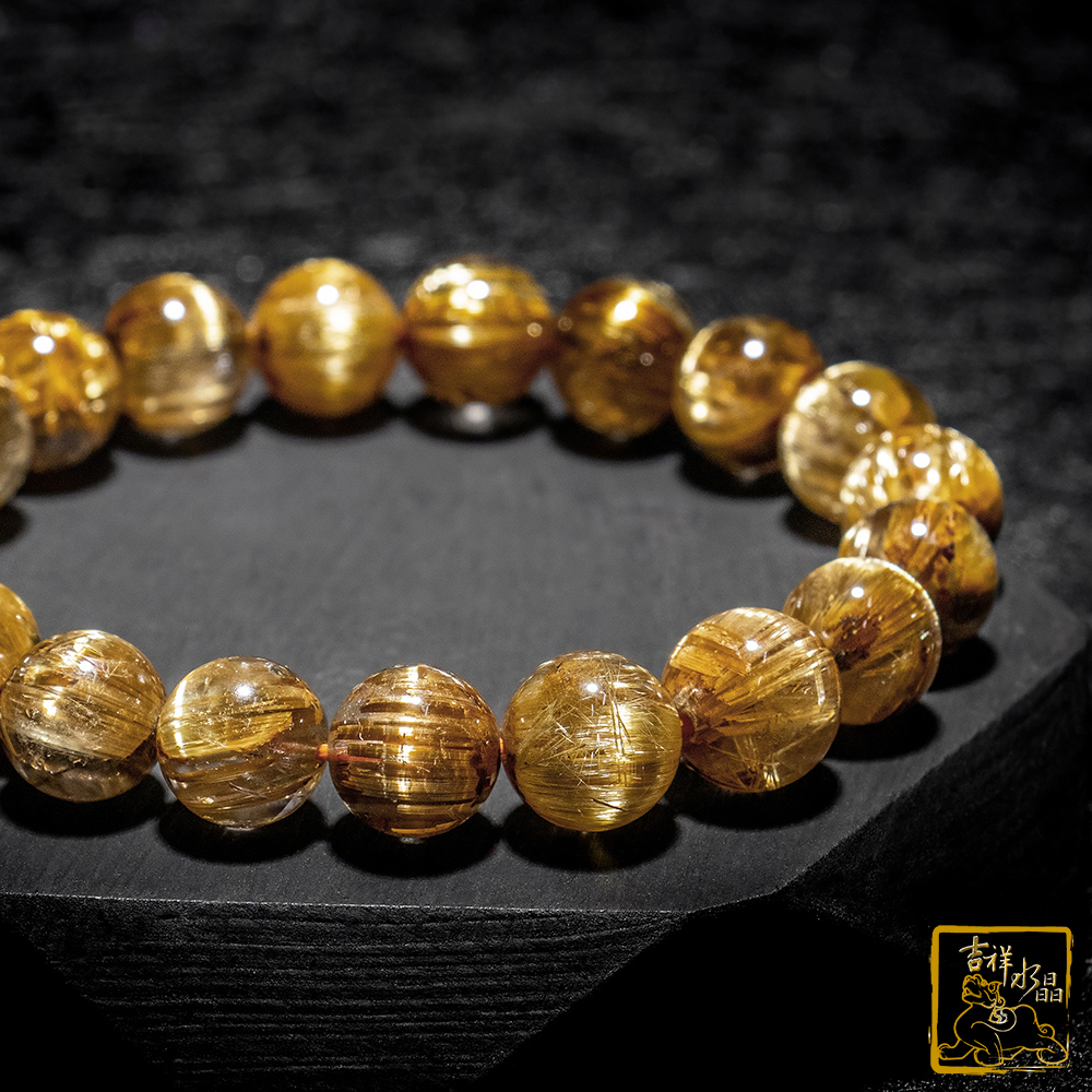 頂級鈦晶手珠 11mm 富貴吉祥