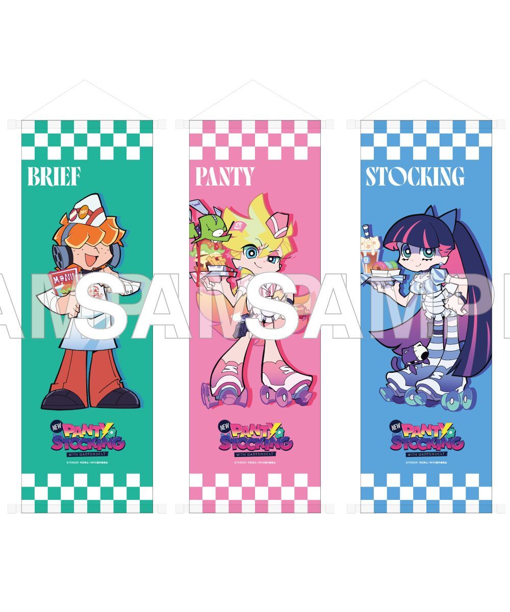 預購-《新吊帶襪天使 New PANTY ＆ STOCKING with GARTERBELT》 B2半裁掛軸 美式復古餐廳 ver. 系列 【日本進口精品】