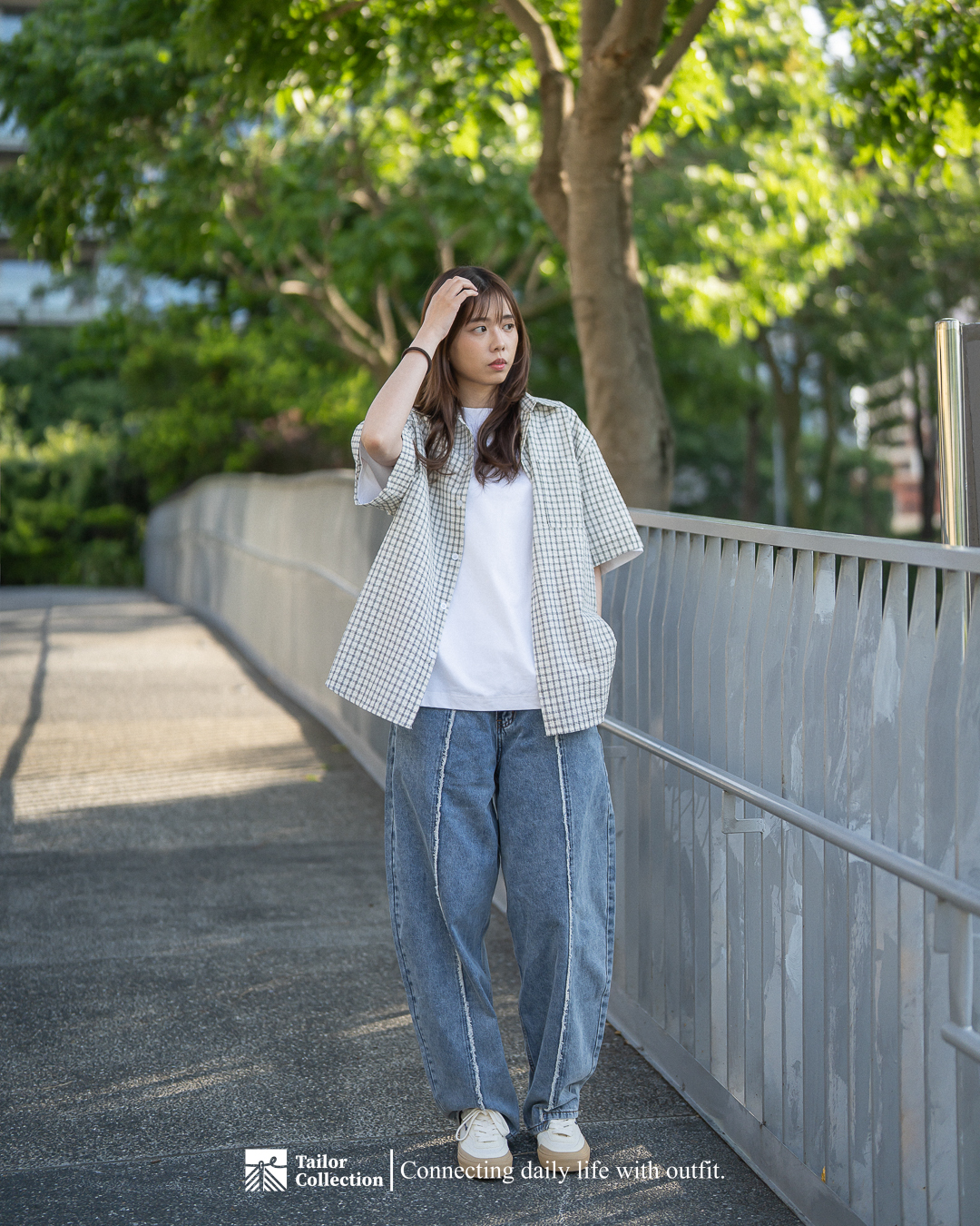 #現貨 Tailor collection 不規則 水洗毛邊 錐形牛仔褲 2321