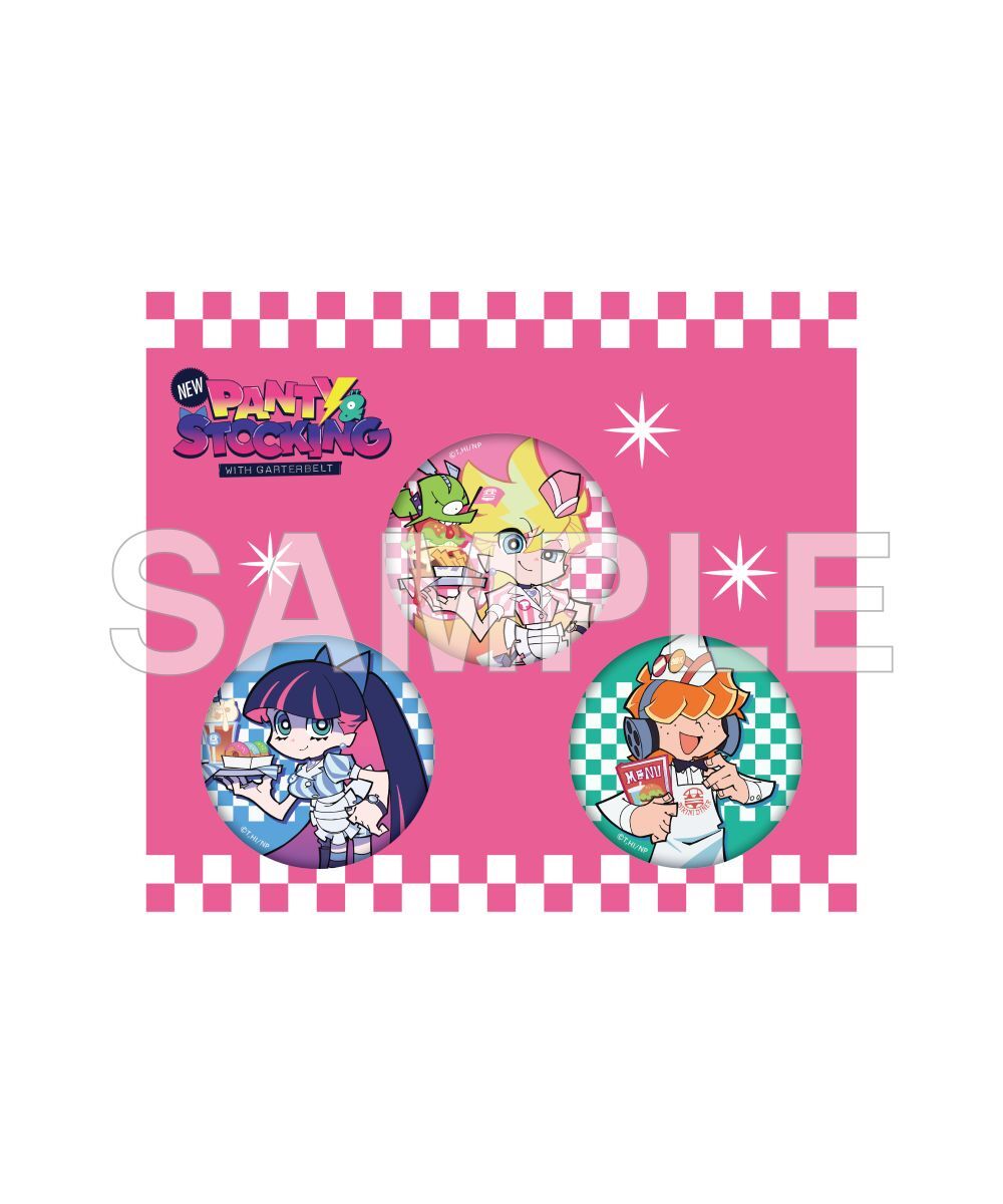 預購-《新吊帶襪天使 New PANTY ＆ STOCKING with GARTERBELT》 閃亮亮徽章套組 美式復古餐廳 ver.【日本進口精品】