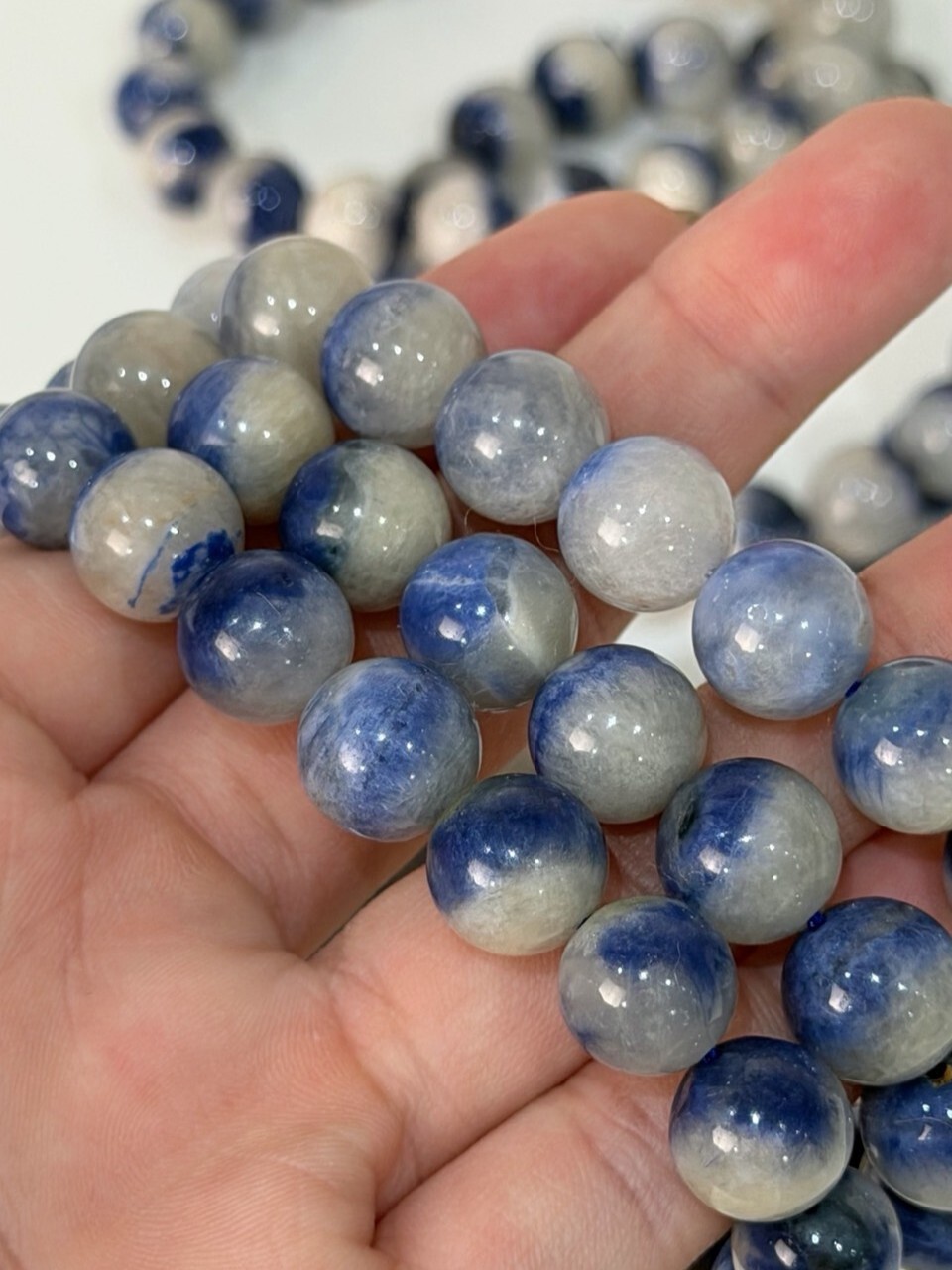 MD藍髮晶聚寶盆手鍊10MM