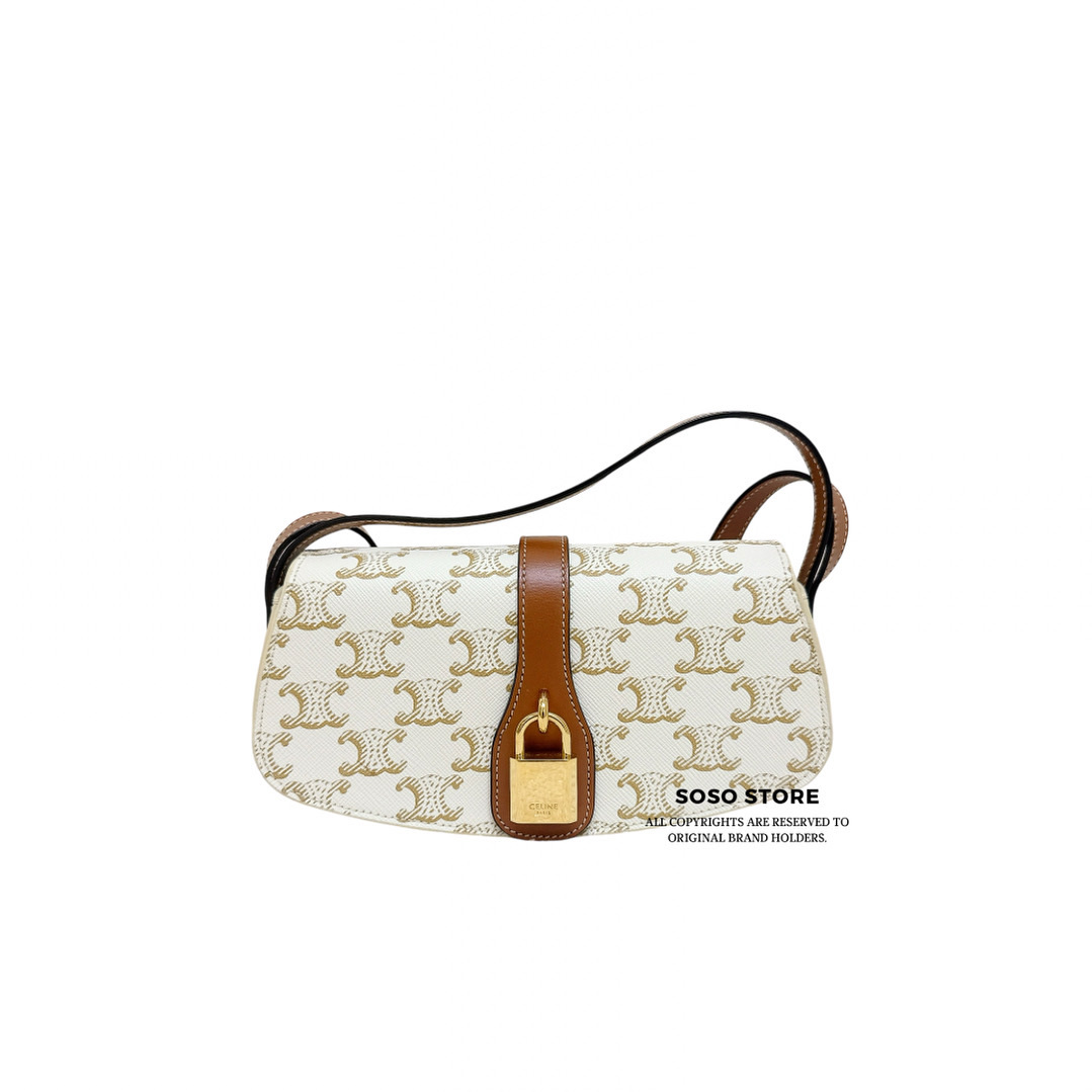 Celine Tabou Bag - White / Ghw