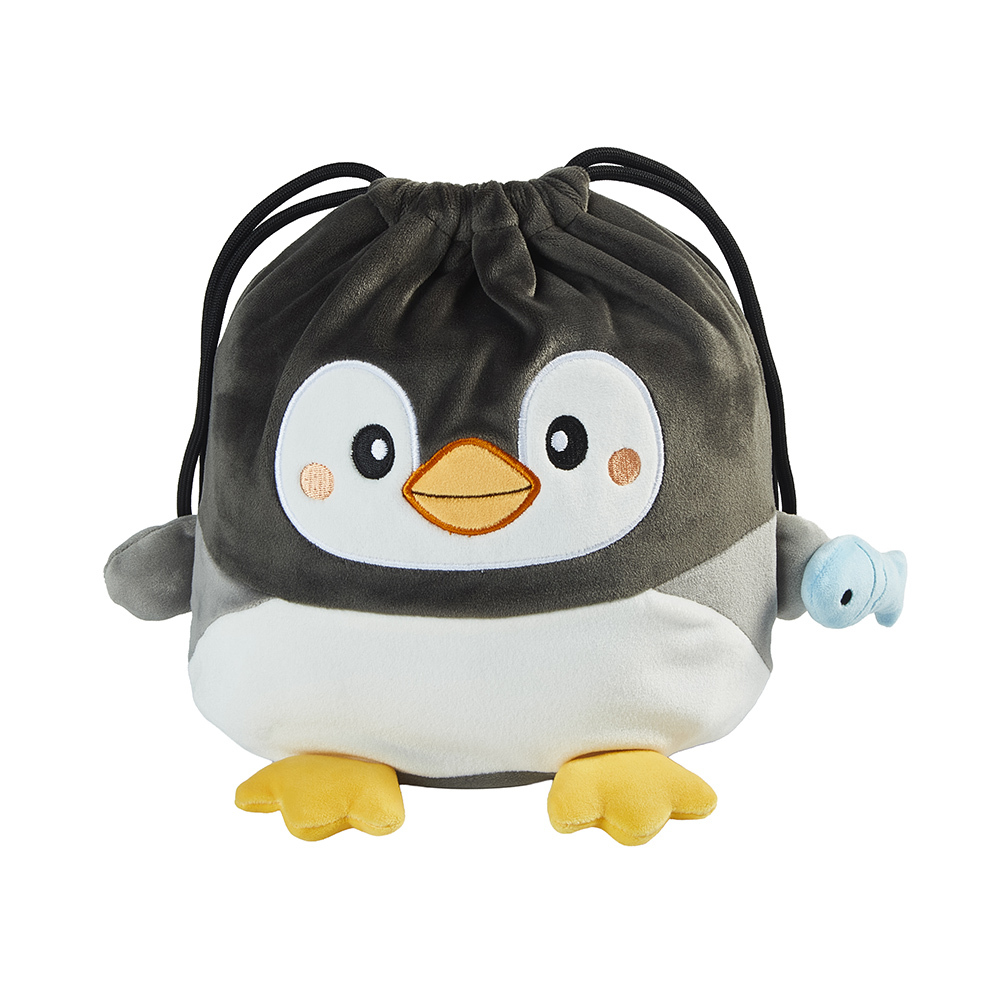 String Bag with Head and Legs - Penguin