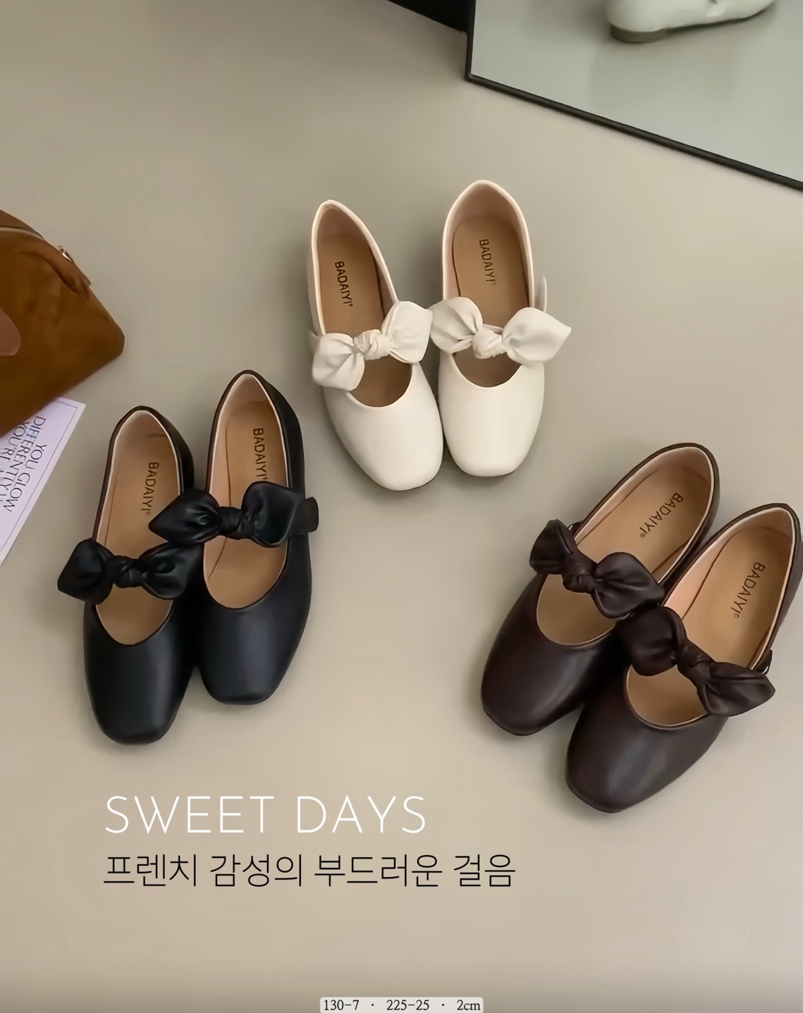 130-7韓國柔軟蝴蝶結瑪麗珍鞋