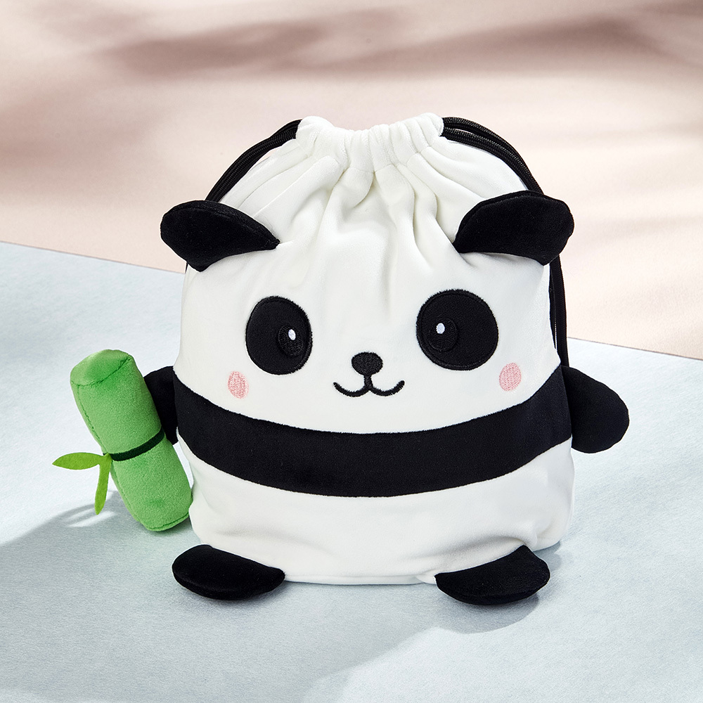 String Bag with Head and Legs - Panda
