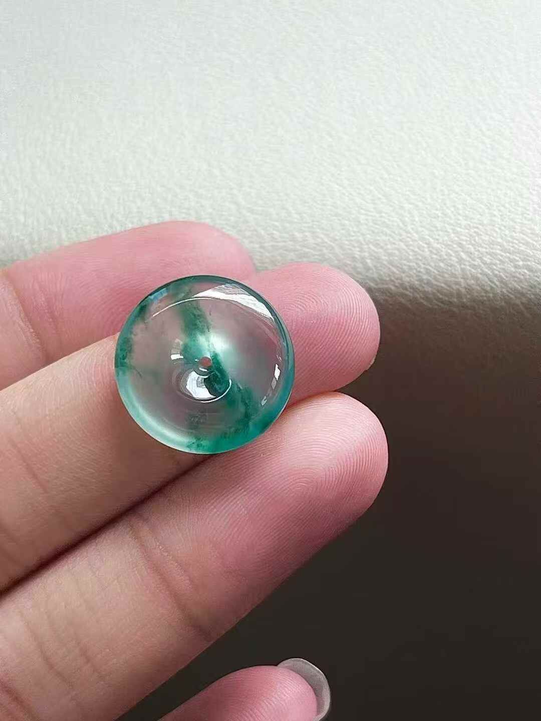 翡翠平安扣 (16.1mm直徑),天然翡翠A玉, 緬甸玉, Jade, Jadeite