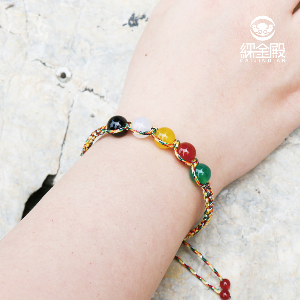 五行有福開運平安結手繩｜《含過爐》補五運｜五行磁場【綵金殿】