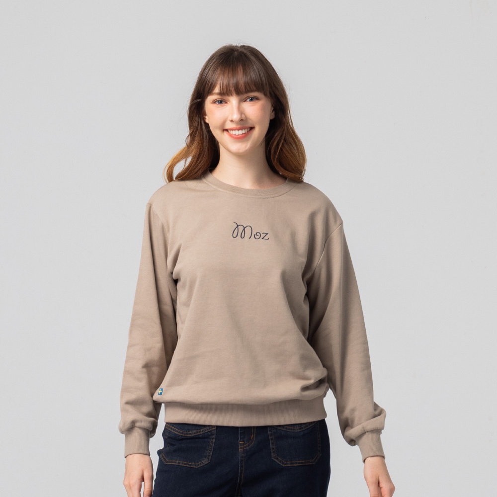 Embroidered Moose Crocs for Travel, 100% Cotton, College T-shirt - Cocoa (Asian Version), Women's