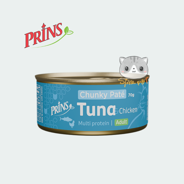 Prins Chunky pate Tuna & Chicken cat wet food 70g