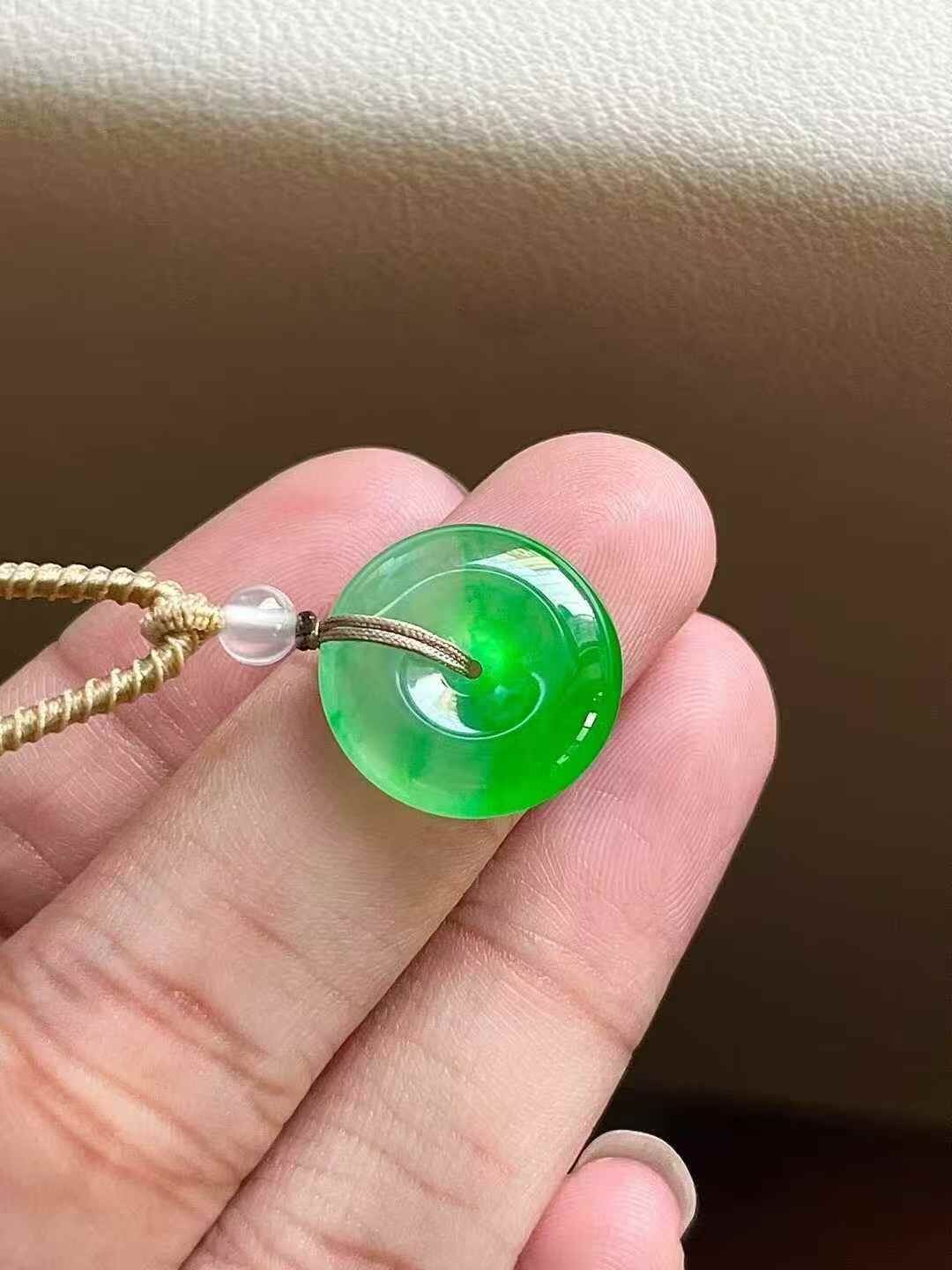 翡翠平安扣 (15.7mm直徑),天然翡翠A玉, 緬甸玉, Jade, Jadeite