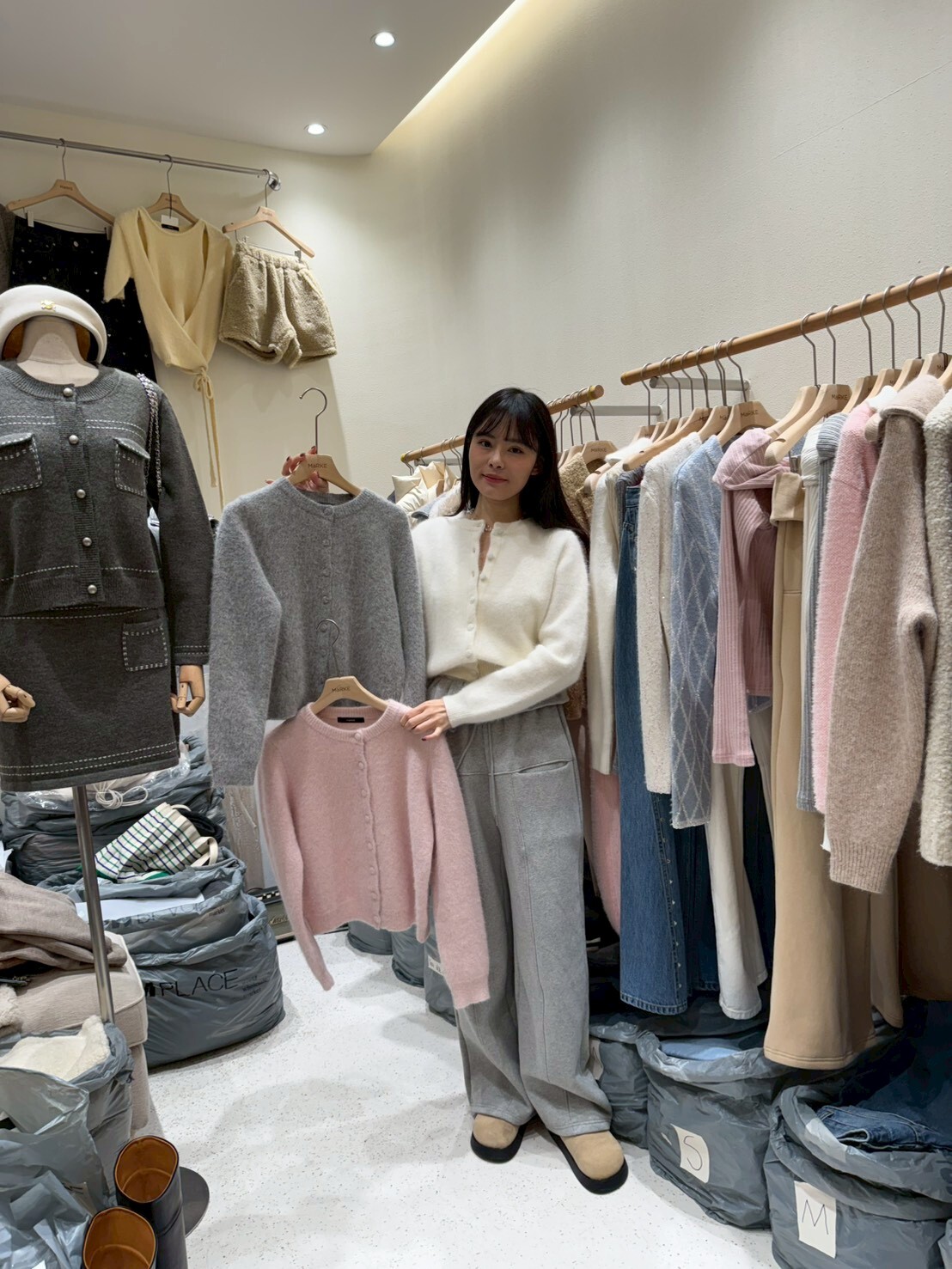 ME5230 安哥拉兔毛開胸貴氣毛衣