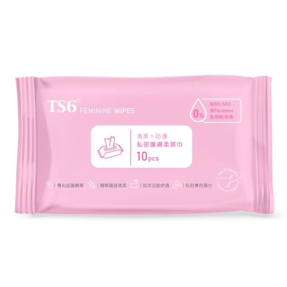 TS6 私密護膚柔濕巾 (10片x 5包)
