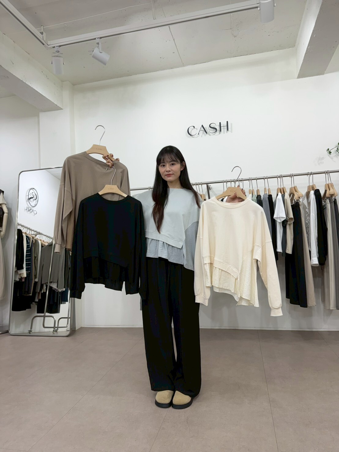 CA5214 層次感不對稱下擺上衣