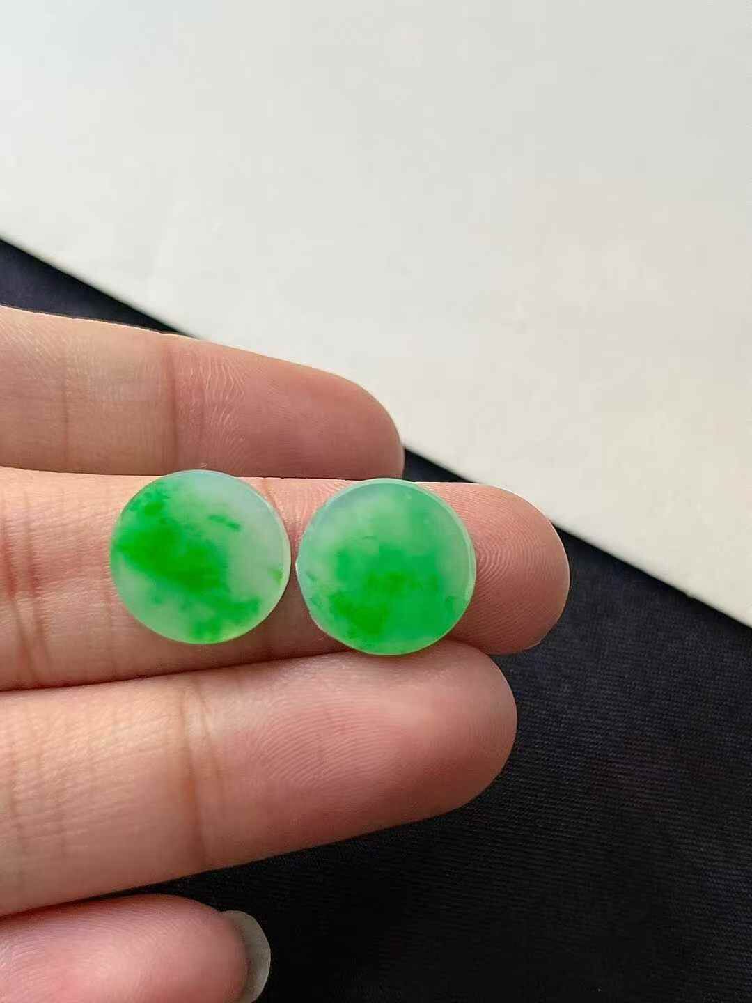 117353 翡翠平錢一對