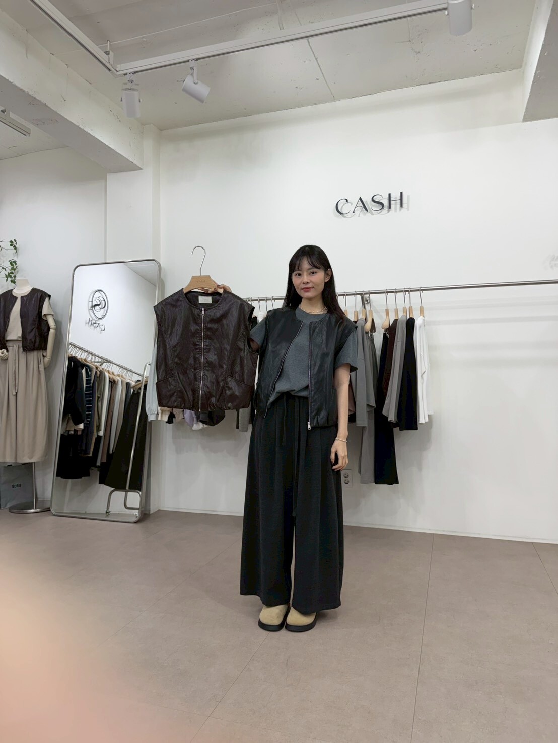 CA5204 美式復古無袖馬夾PU外套