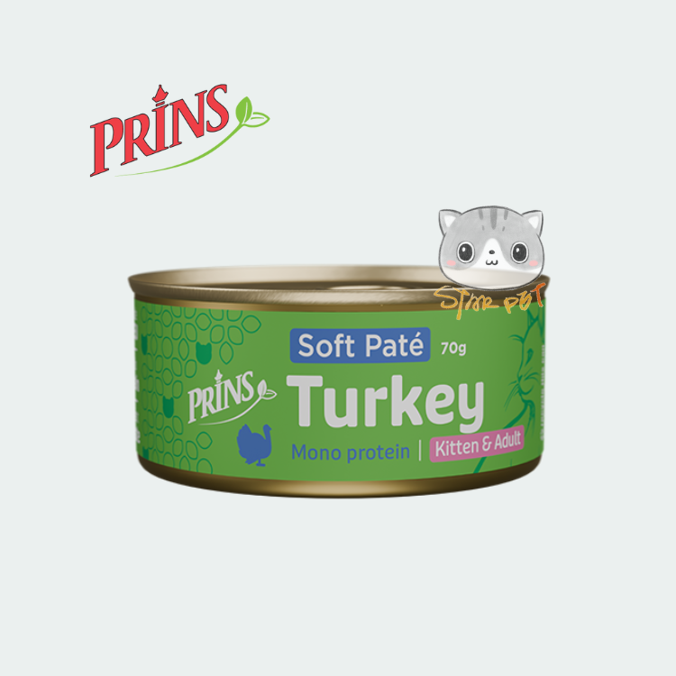 Prins Soft pate Turkey cat wet food 70g (Kitten & Adult cat)