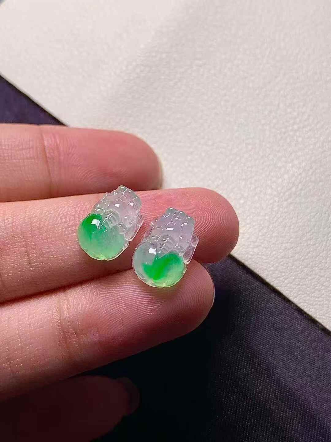 117355 翡翠貔貅一對