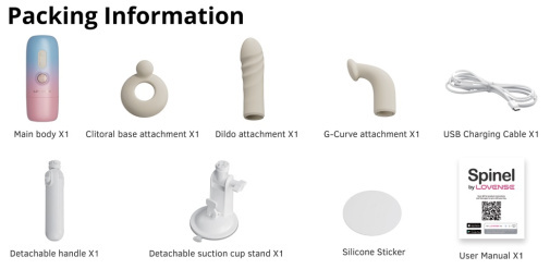 LOVENSE - Spinel 可APP控推撞抽插加熱式按摩棒+手持/吸啜底盤