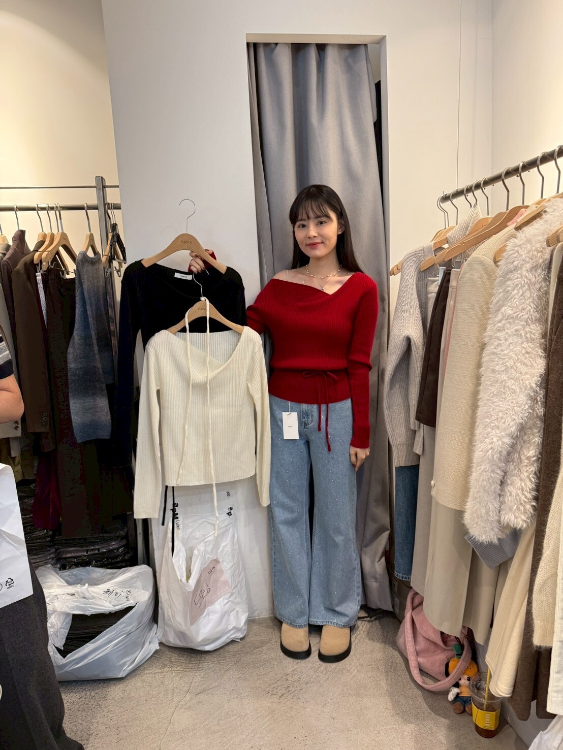 HA5227 船領慵懶綁繩上衣