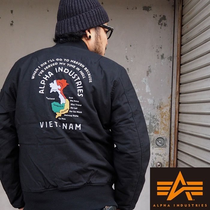 日版 ALPHA MA-1 刺繡 虎 外套 橫須賀 黑 TA1174-001