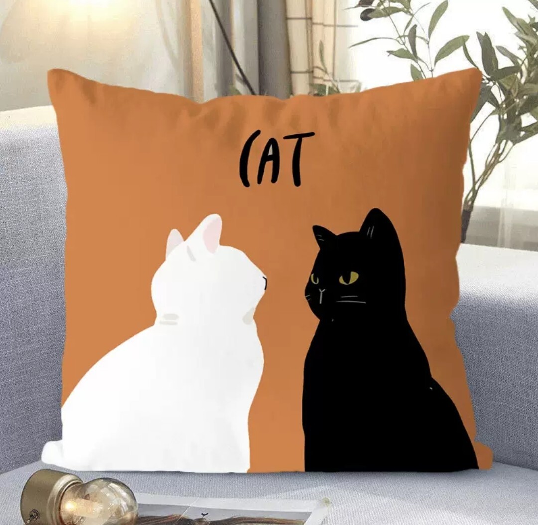 北歐輕奢感橙色沙發抱枕