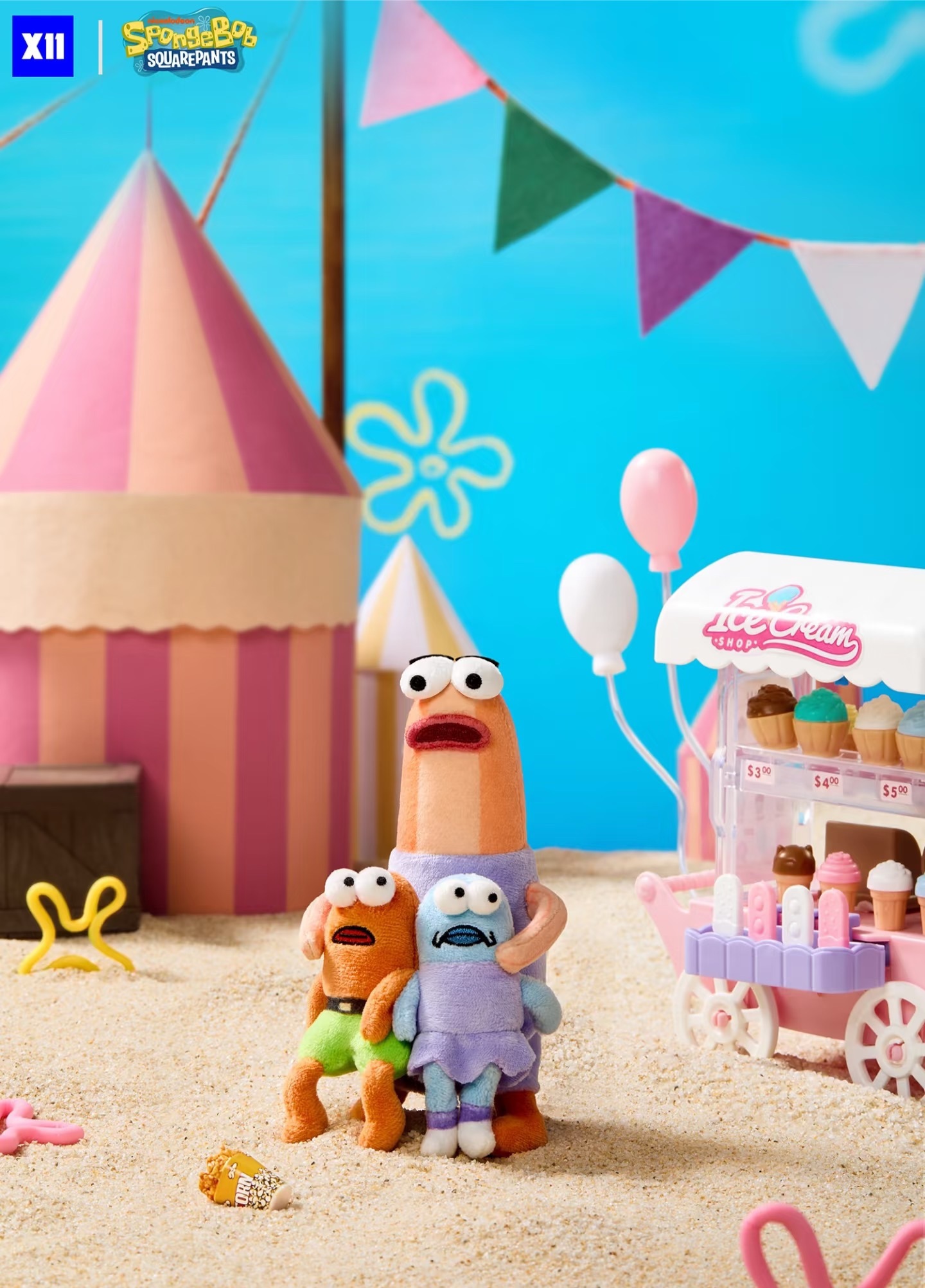 KTQ STORE ‧ X11 SPACE x 海綿寶寶 比奇堡居民的一天系列 毛绒公仔 盲盒系列