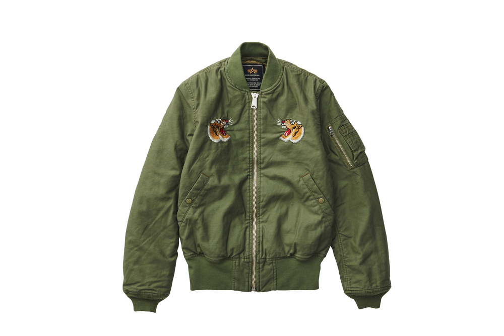 日版 ALPHA MA-1 刺繡 虎 外套 橫須賀 軍綠 TA1174-019