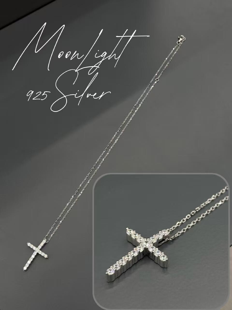 (5198) 925純銀十字架頸鏈