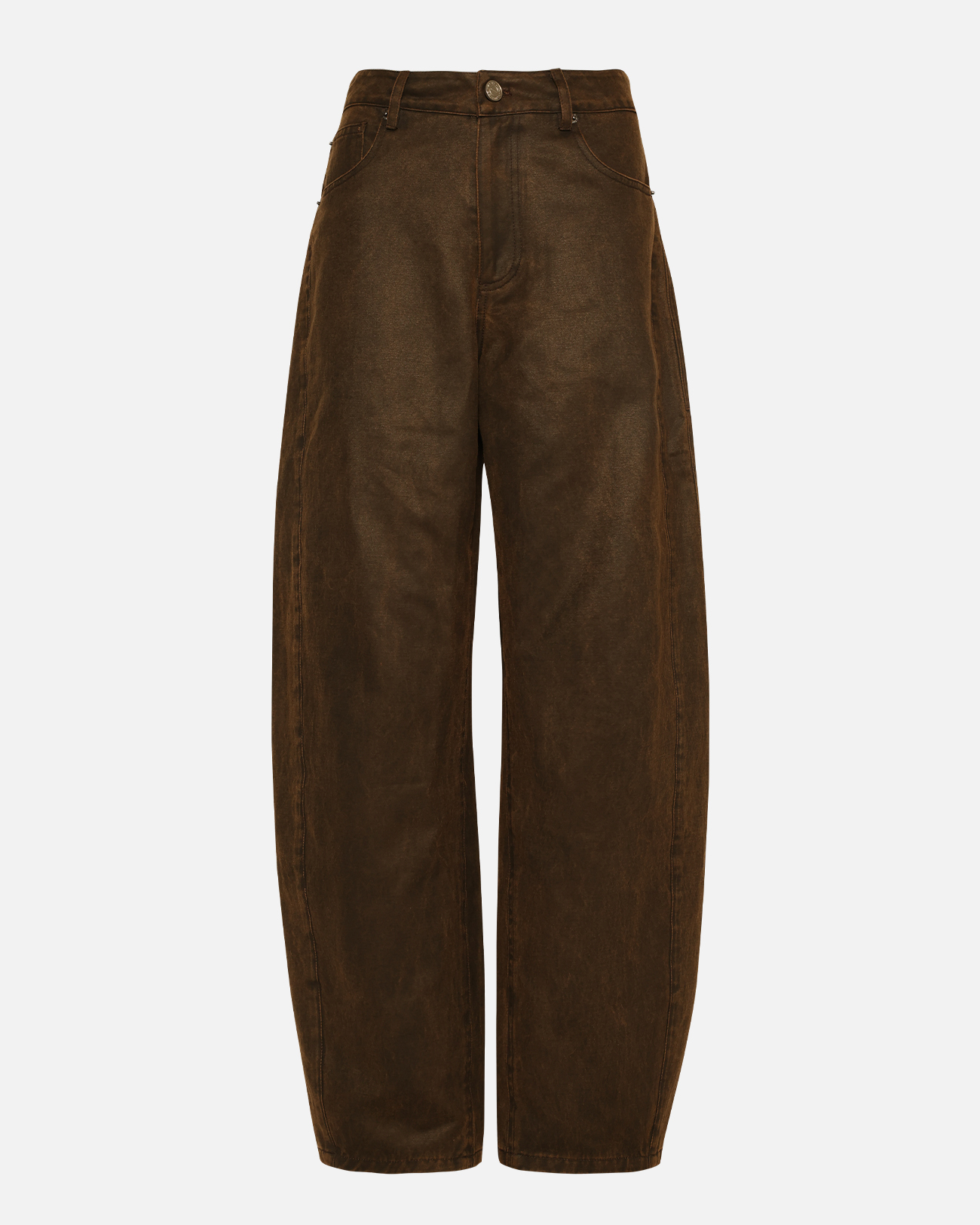 Rust Waxed Barrel Pants