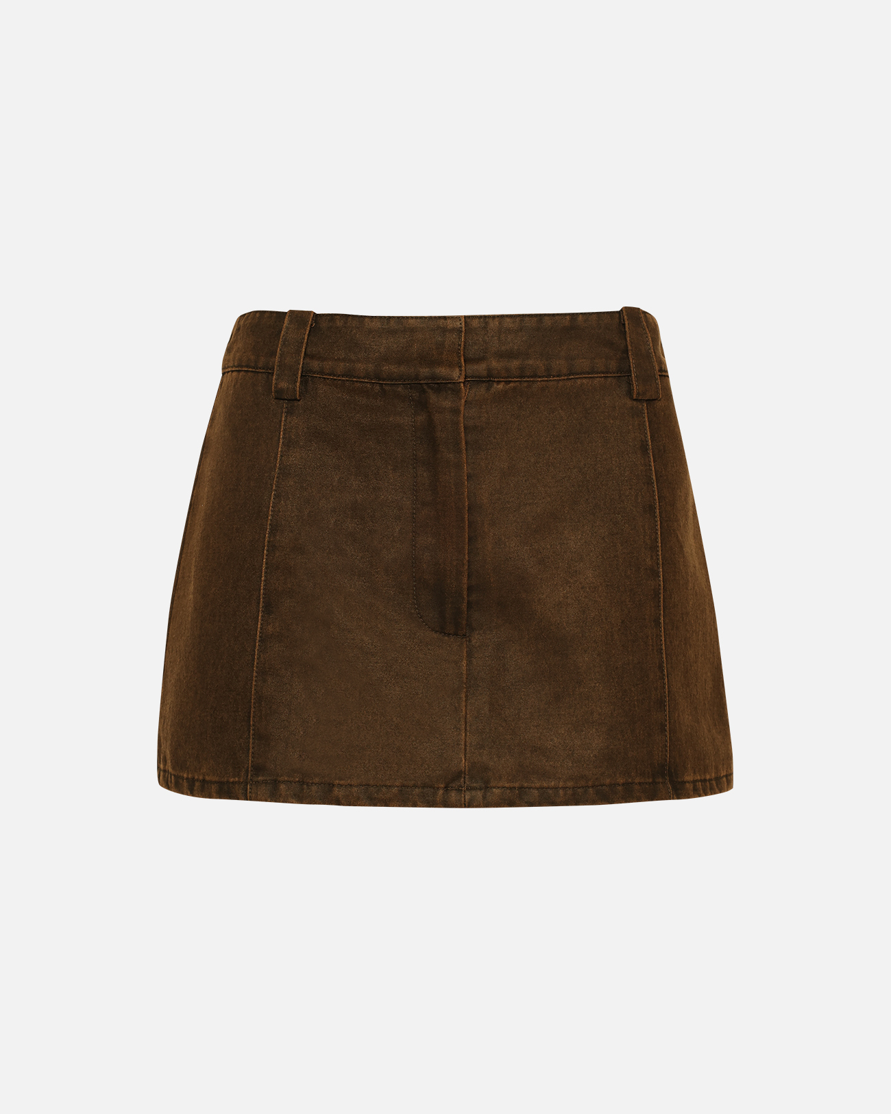 Rust Waxed Mini Skort