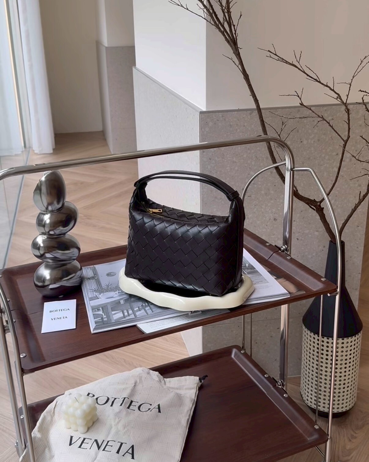 BV｜WALLACE 迷你飯盒包  巧克力棕色 FONDANT