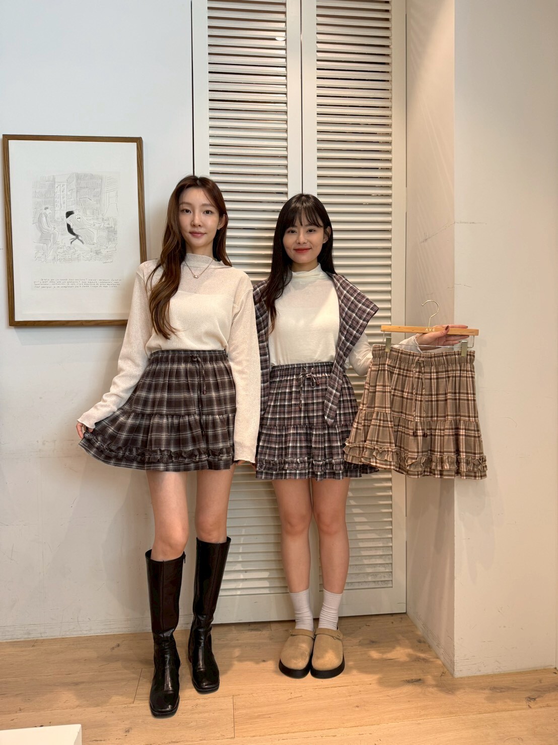 FA5227 英倫風橡跟短裙