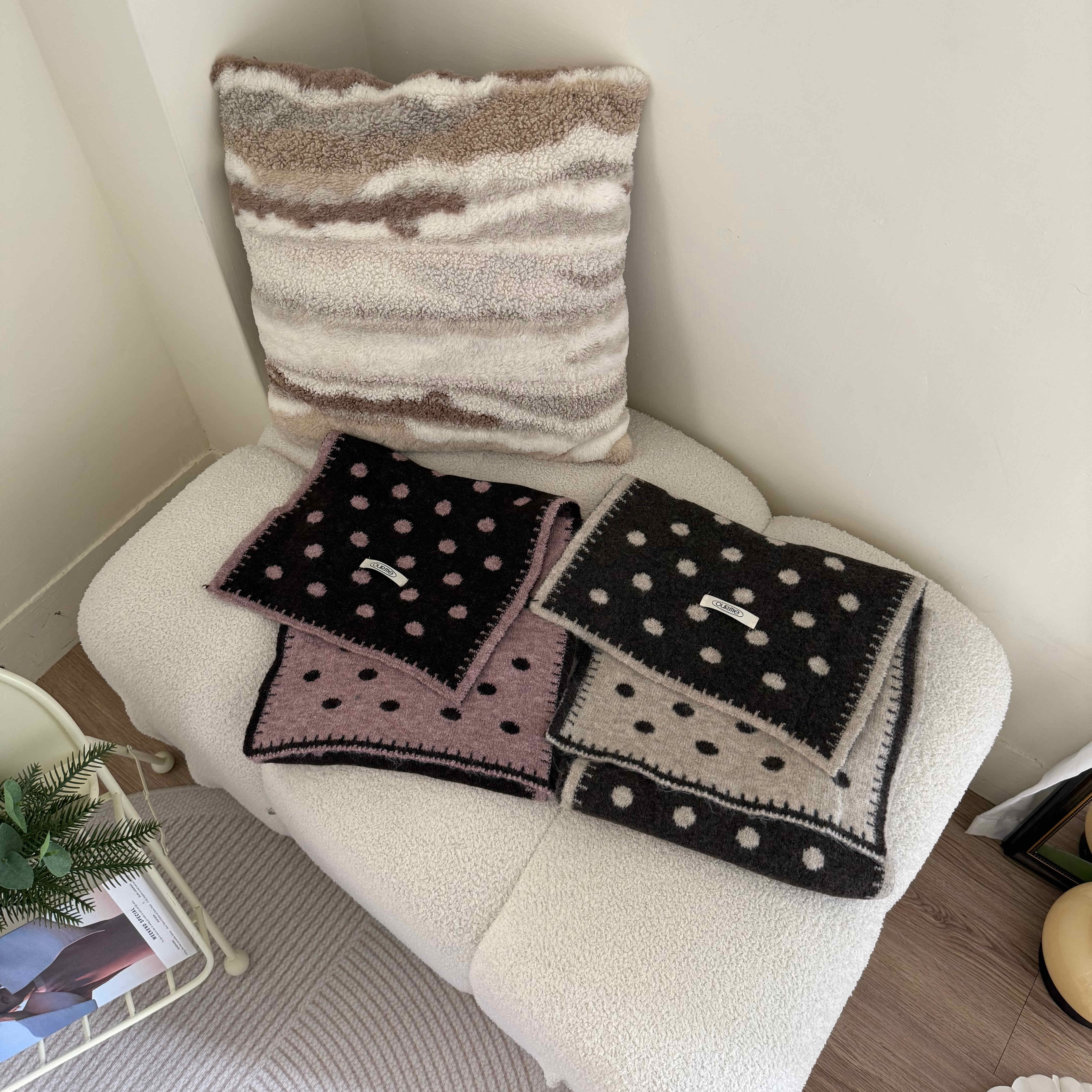 🇰🇷超可愛點點雙面圍巾｜2 color