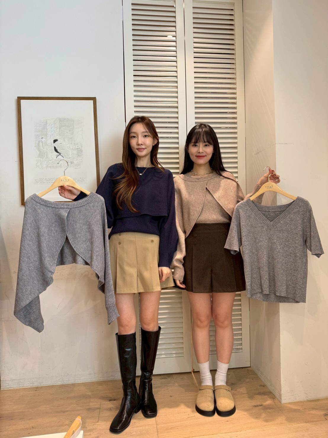 FA5202 簡約直紋前頁針織上衣